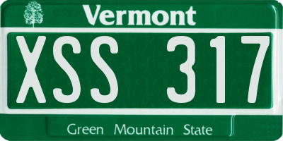 VT license plate XSS317