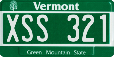 VT license plate XSS321