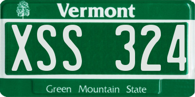 VT license plate XSS324