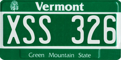 VT license plate XSS326