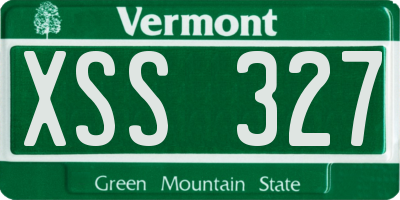 VT license plate XSS327
