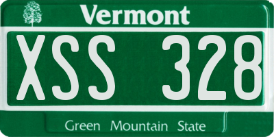VT license plate XSS328