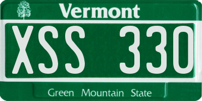 VT license plate XSS330