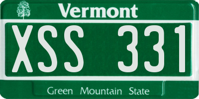VT license plate XSS331