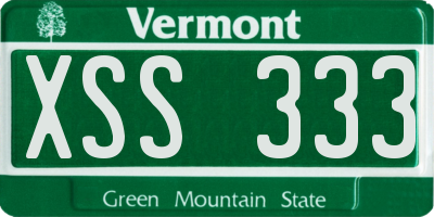 VT license plate XSS333