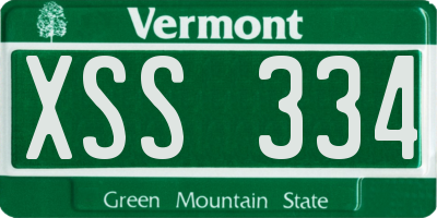 VT license plate XSS334