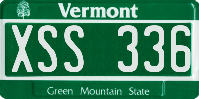 VT license plate XSS336