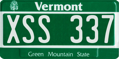 VT license plate XSS337