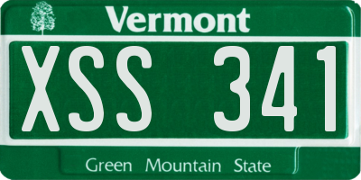 VT license plate XSS341