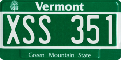VT license plate XSS351