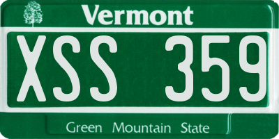 VT license plate XSS359