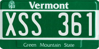 VT license plate XSS361