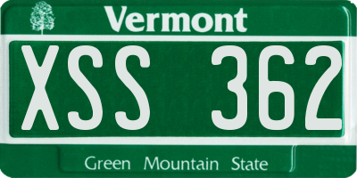 VT license plate XSS362