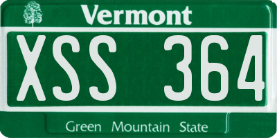 VT license plate XSS364