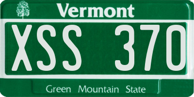 VT license plate XSS370