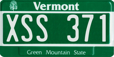 VT license plate XSS371