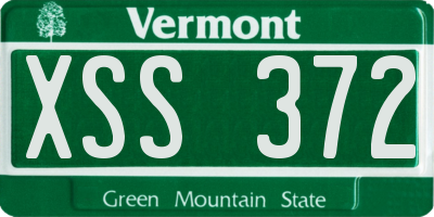 VT license plate XSS372