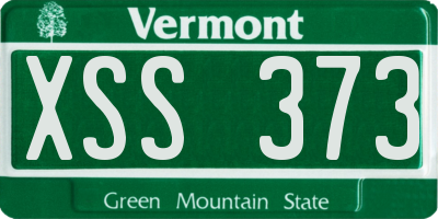 VT license plate XSS373
