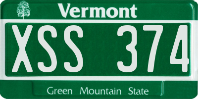 VT license plate XSS374