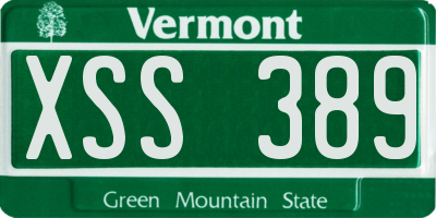 VT license plate XSS389