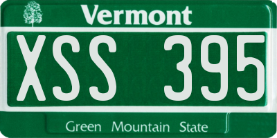 VT license plate XSS395