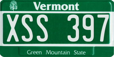 VT license plate XSS397