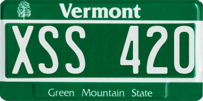 VT license plate XSS420