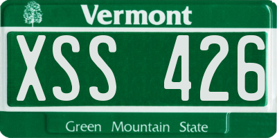 VT license plate XSS426