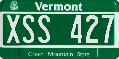 VT license plate XSS427