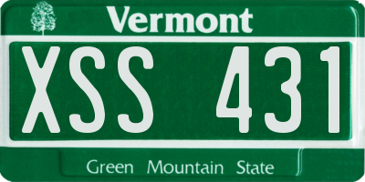 VT license plate XSS431