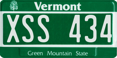 VT license plate XSS434