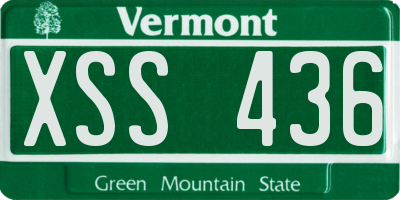 VT license plate XSS436