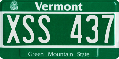 VT license plate XSS437
