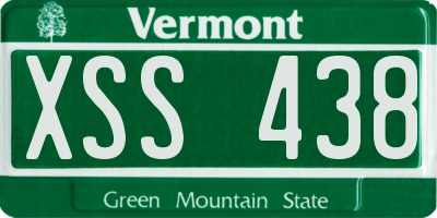 VT license plate XSS438