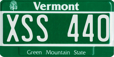 VT license plate XSS440
