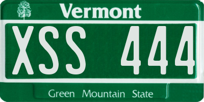 VT license plate XSS444