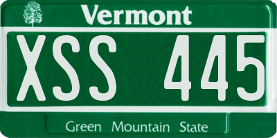 VT license plate XSS445