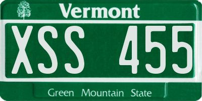 VT license plate XSS455