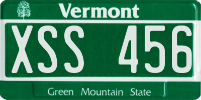 VT license plate XSS456