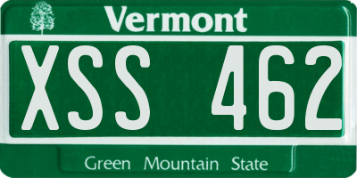 VT license plate XSS462