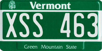VT license plate XSS463