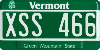 VT license plate XSS466