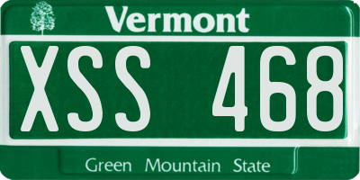 VT license plate XSS468
