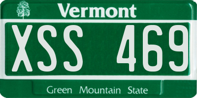 VT license plate XSS469