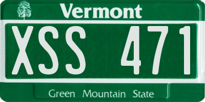 VT license plate XSS471