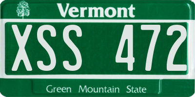 VT license plate XSS472