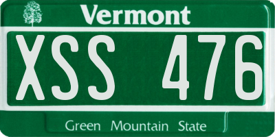 VT license plate XSS476