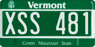 VT license plate XSS481