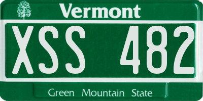 VT license plate XSS482