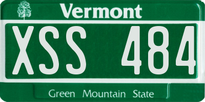 VT license plate XSS484
